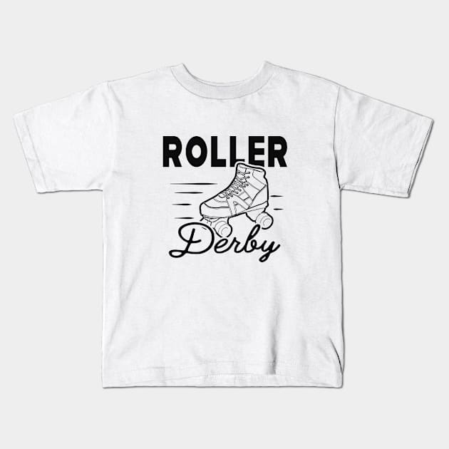 Roller Derby Kids T-Shirt by KC Happy Shop